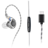 FiiO FD11 USB-C in-ear monitors, with USB-C cable and in-line mic