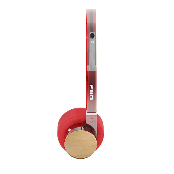FiiO EH11 Bluetooth on-ear headphones, burgundy, side view