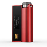iBasso Nunchaku portable DAC and tube amp, red, angled
