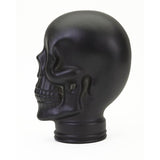 AMP3 glass skull headphone stand, black, side