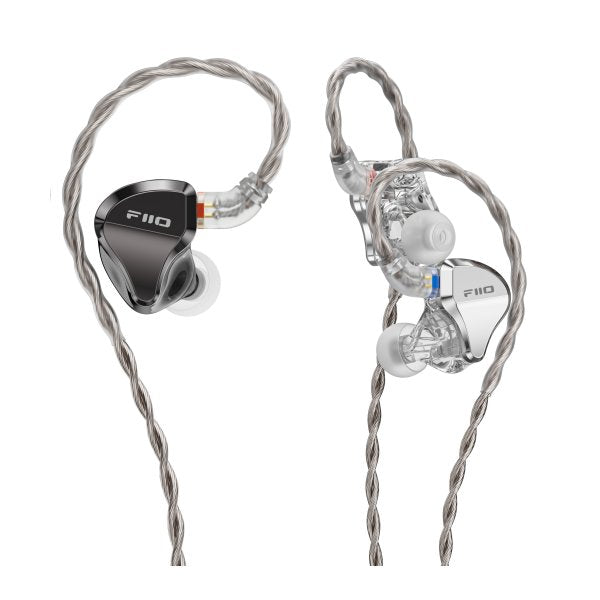 FiiO JH5 hybrid earphones, black and silver