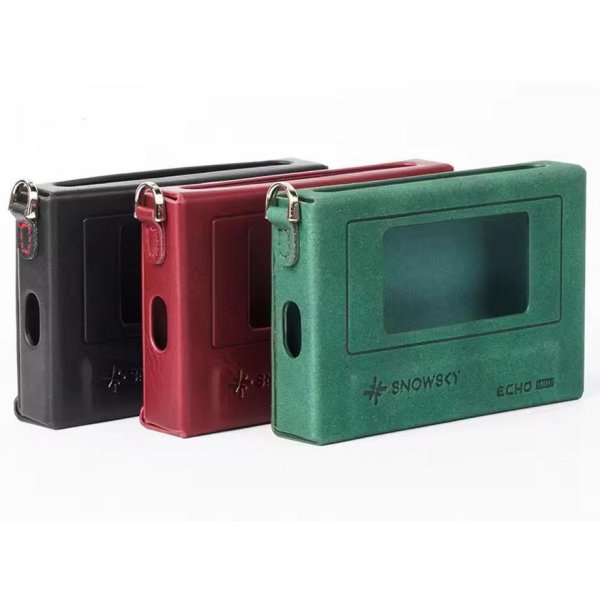 Snowsky Echo Mini leather case, black, red and green