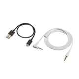 Audio-Technica ATH-S220BT wireless headphones, white, USB and audio cables