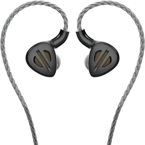 FiiO FH9 hybrid in-ear monitors, black, with cable