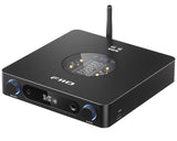 FiiO K13 R2R desktop DAC and headphone amp, black, angled
