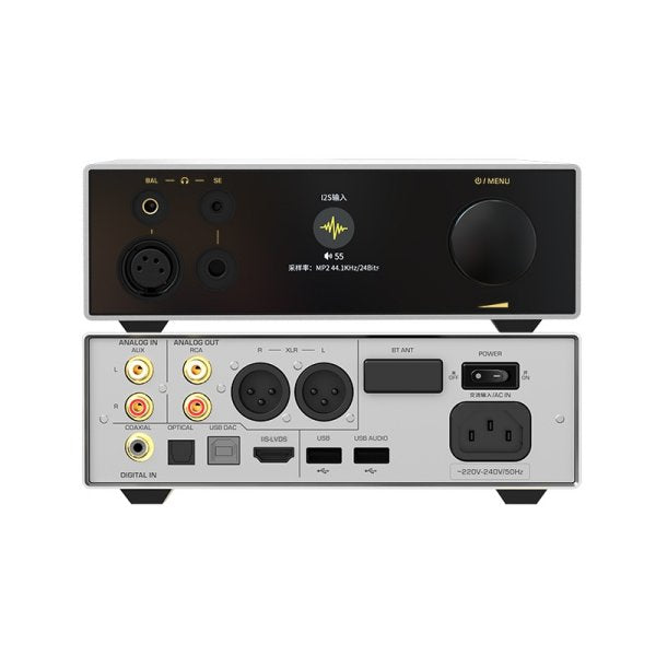 Shanling EH3 desktop DAC and headphone amp, front and rear panels