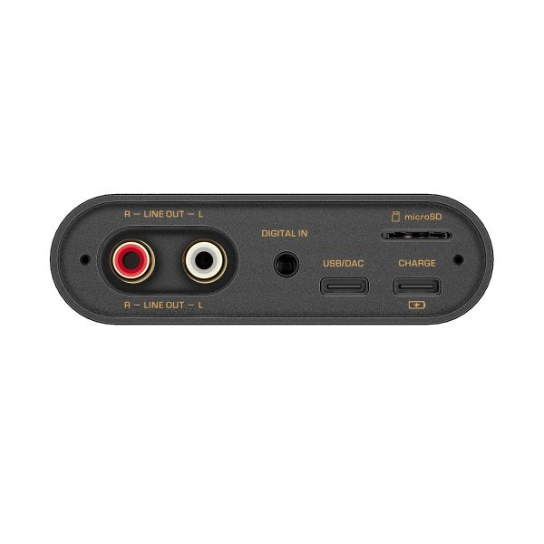 Shanling H7 portable DAC and headphone amp, black, output sockets