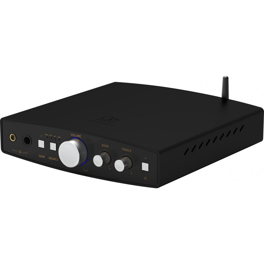 Shanling EH2 desktop R2R DAC and headphone amp, black, angled
