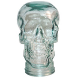 AMP3 glass skull headphone stand, clear, front