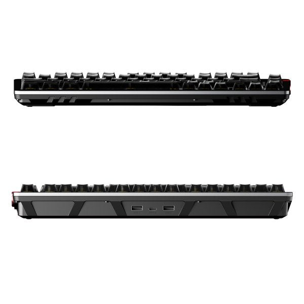FiiO KB3 mechanical keyboard with DAC/amp, silver, front and back edges