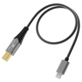 FiiO LD-LT1 USB-B to Lightning cable, plug close-up
