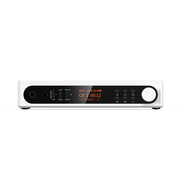 FiiO DM15 R2R CD player, white, front panel