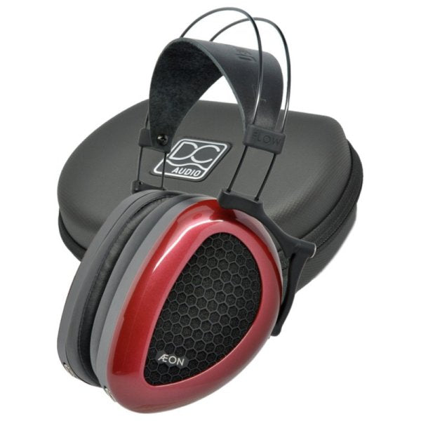 Dan Clark Audio AEON 2 open-back headphones, folded in the open carry case
