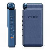 FiiO BTR17 Bluetooth DAC and headphone amp, blue, side and back