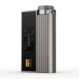 iBasso Nunchaku portable DAC and tube amp, grey, angled