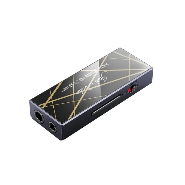 FiiO KA13 portable DAC and headphone amp, black, with light pattern