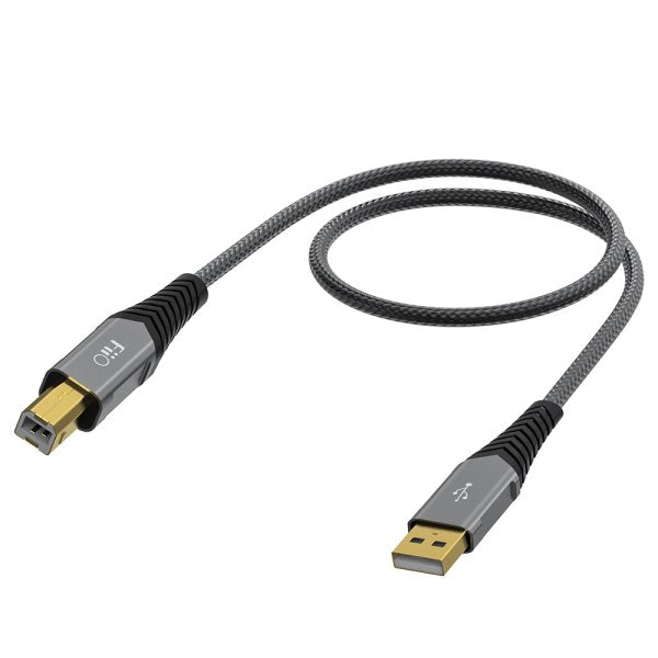 FiiO LA-UB1 USB-A to USB-B cable, plug close-up