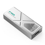 FiiO KA13 portable DAC and headphone amp, silver, angled