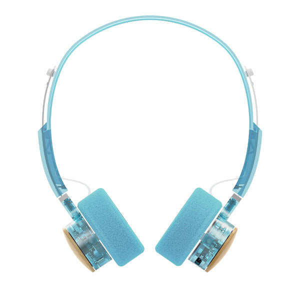 FiiO EH11 Bluetooth on-ear headphones, cyan, front