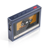 FiiO M21 cassette-style case, blue, front with player