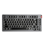 FiiO KB3 mechanical keyboard with DAC/amp, silver, from above
