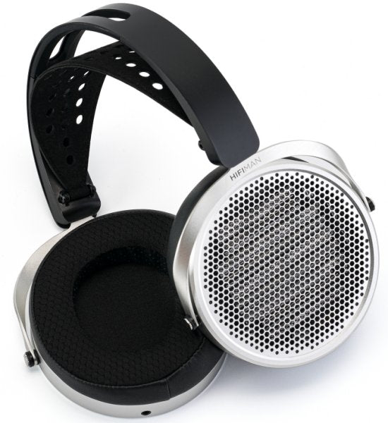HiFiMAN HE600 planar headphones, angled from above