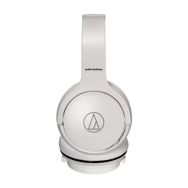 Audio-Technica ATH-S220BT wireless headphones, white, side view