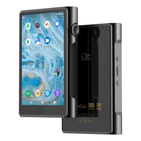 Shanling M3 Ultra music player, black, front and back