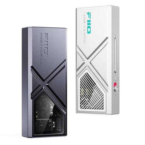 FiiO KA13 portable DAC and headphone amp, black and silver