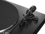 Audio-Technica AT-LP3XBT Bluetooth turntable, black, tonearm close-up