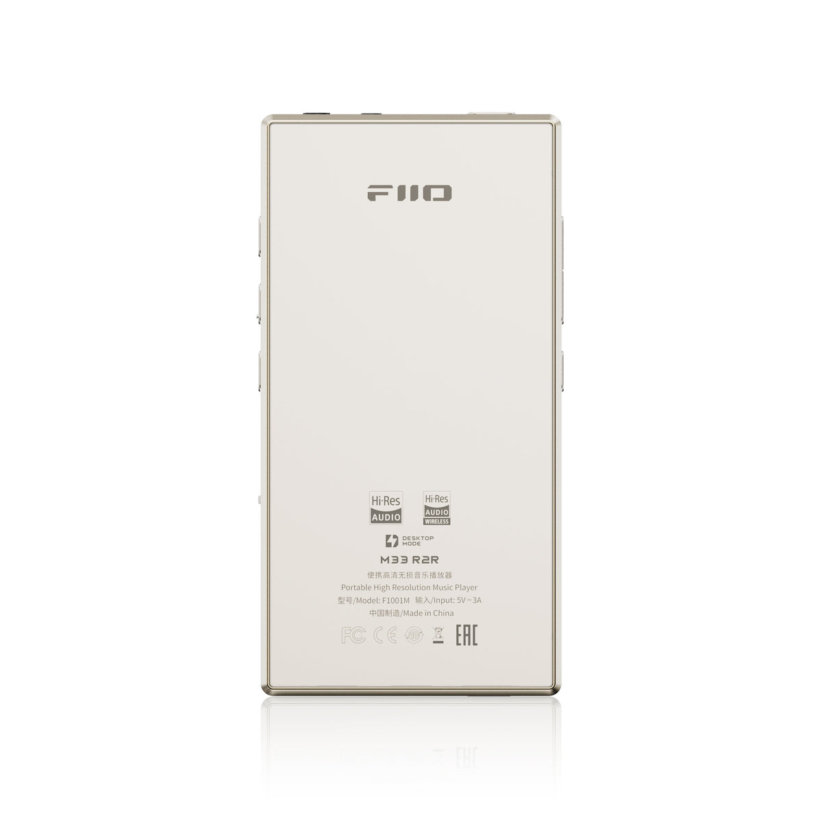 FiiO M33 R2R music player, gold, back