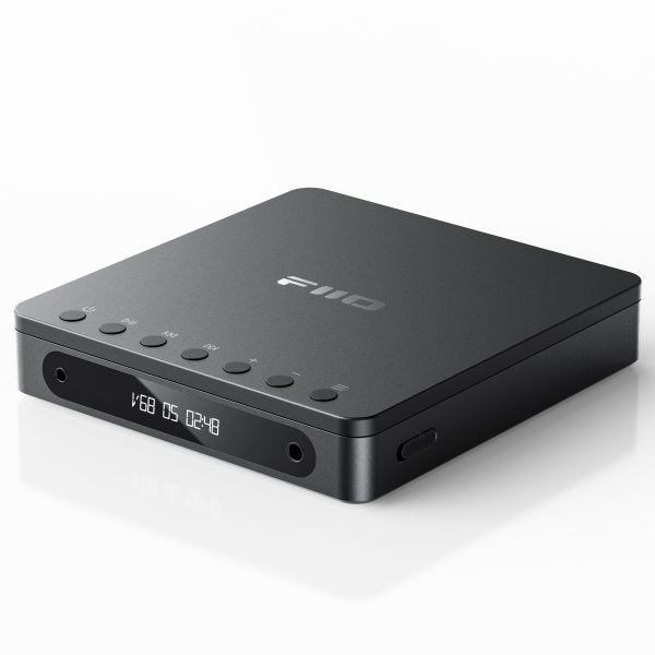 FiiO DM13 portable CD player, black, angled