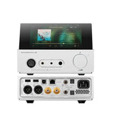 Shanling EM7 desktop music player, silver, front and rear panel
