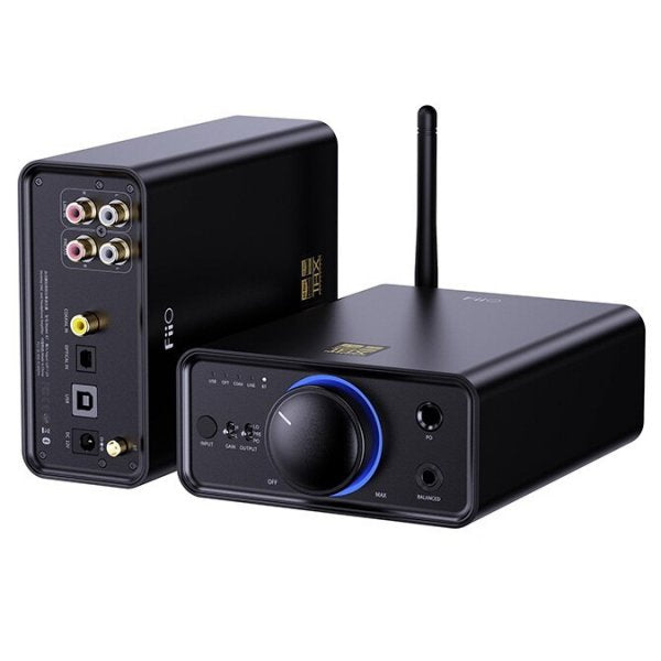 FiiO K7 desktop DAC and headphone amp, Bluetooth version, front and rear
