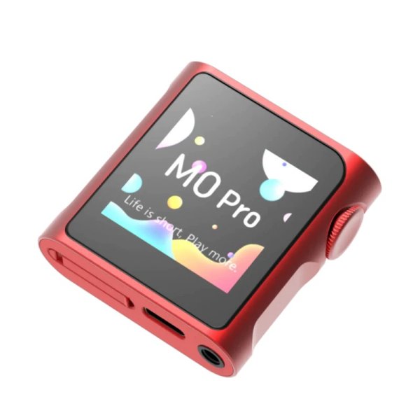 Shanling M0 Pro music player, red, angled