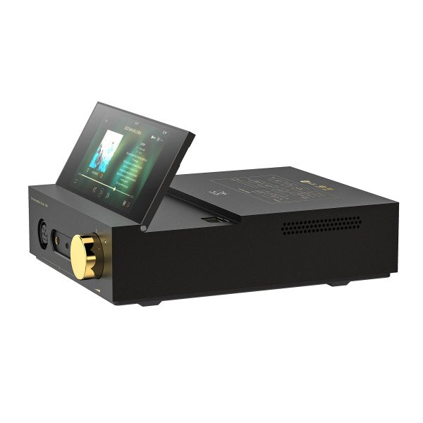 Shanling EM7 desktop music player, black, from the side