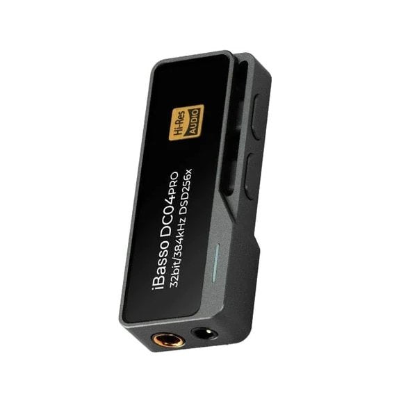 iBasso DC04 Pro USB dongle DAC, front with display