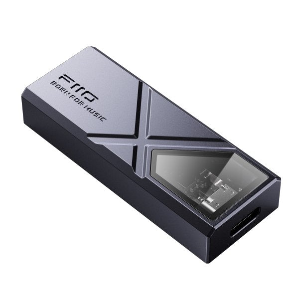 FiiO KA13 portable DAC and headphone amp, black, angled