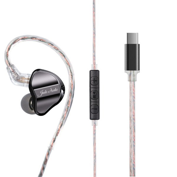 FiiO Jade Audio JD1 earphones, black, with USB-C cable
