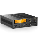 FiiO K17 desktop DAC and headphone amp, black, angled
