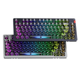 FiiO KB3 mechanical keyboard with DAC/amp, black and silver with RGB lighting
