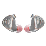 FiiO FH5s in-ear monitors, silver, shells with ear tips