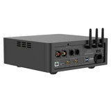 Shanling SM1.3 desktop streamer, black, rear panel, angled