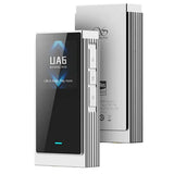 Shanling UA6 USB dongle DAC, silver, angled