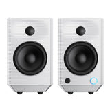 FiiO SP5 active desktop speakers, white pair, front