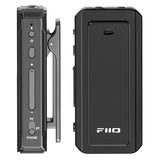 FiiO BTR13 Bluetooth headphone amp, black, side with clip and back