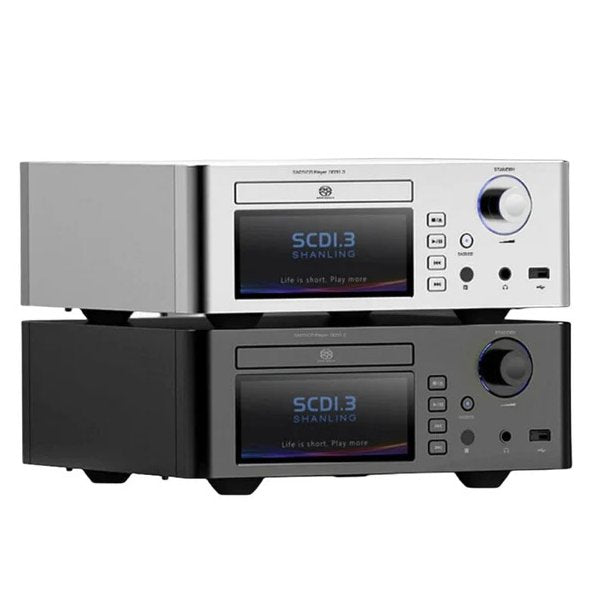 Shanling SCD1.3 SACD player, silver and black, stacked