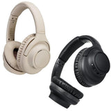 Audio-Technica ATH-S300BT noise-cancelling headphones, beige and black