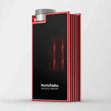 iBasso Nunchaku portable DAC and tube amp, red, back with tube window