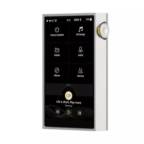 Shanling M5 Ultra music player, silver, front